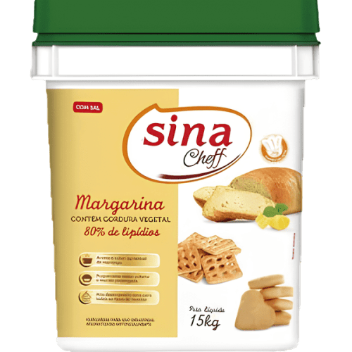 Margarina Sina 80% Lipídios Com Sal Balde 15kg - 1 Unidade